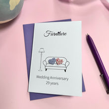 Load image into Gallery viewer, Furniture Anniversary Card - 29th Anniversary