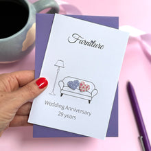 Load image into Gallery viewer, Furniture Anniversary Card - 29th Anniversary