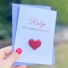 Load image into Gallery viewer, Ruby Anniversary Card - 40th Anniversary