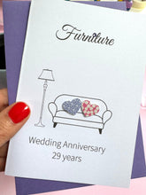 Load image into Gallery viewer, Furniture Anniversary Card - 29th Anniversary