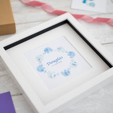Load image into Gallery viewer, Personalised New Baby Girl Framed Gift - Pink Elephants Nursery Decor
