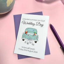 Load image into Gallery viewer, Personalised Wedding Card - 'Just Married'