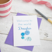 Load image into Gallery viewer, Personalised New Baby Card