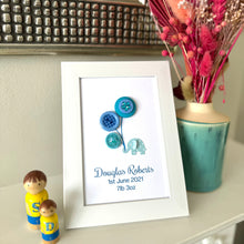 Load image into Gallery viewer, Little boy birth details framed artwork