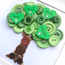 Load image into Gallery viewer, Personalised Family Tree Button Art