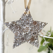 Load image into Gallery viewer, Silver star ornament