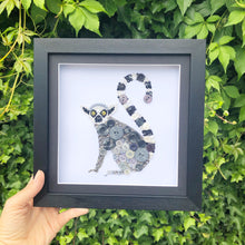 Load image into Gallery viewer, Lemur Button Art Framed Wall Art