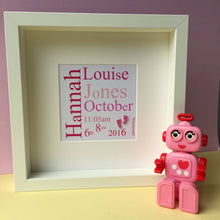 Load image into Gallery viewer, Personalised nursery child's word art. framed picture.