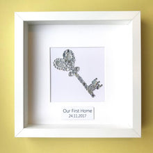 Load image into Gallery viewer, Housewarming button art key framed picture.
