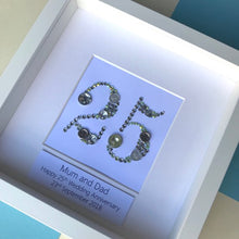 Load image into Gallery viewer, 25th Wedding Anniversary Personalised Gift - Silver