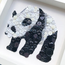 Load image into Gallery viewer, Giant Panda Wall Art, Framed Button Art Panda