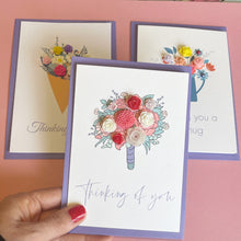 Load image into Gallery viewer, Pack of 3 Handmade Floral Note Cards