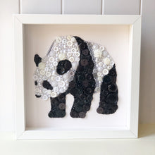 Load image into Gallery viewer, Giant Panda Wall Art, Framed Button Art Panda