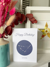 Load image into Gallery viewer, Capricorn constellation zodiac birthday card