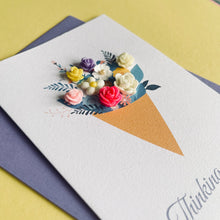 Load image into Gallery viewer, Pack of 3 Handmade Floral Note Cards