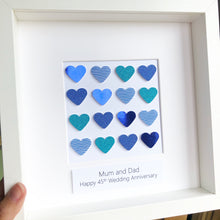 Load image into Gallery viewer, 45th Wedding Anniversary Sapphire Hearts - Sapphire