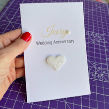 Load image into Gallery viewer, Ivory Anniversary Card - 14th Anniversary