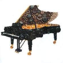 Load image into Gallery viewer, Detailed piano button art