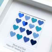 Load image into Gallery viewer, 45th Wedding Anniversary Sapphire Hearts - Sapphire