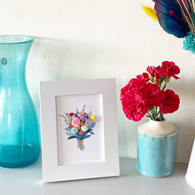 Load image into Gallery viewer, Framed Handmade Bouquet of Flowers Picture