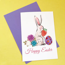 Load image into Gallery viewer, Happy Easter Card - Easter Bunny A6 Handmade Card
