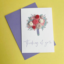 Load image into Gallery viewer, Thinking Of You Card, A6, Bouquet of flowers