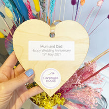 Load image into Gallery viewer, 45th Sapphire Wedding Anniversary Heart Gift