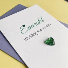 Load image into Gallery viewer, Emerald Wedding Anniversary Card - 55th Anniversary