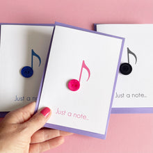 Load image into Gallery viewer, Pack of 3 Handmade Just A Note Cards