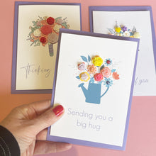 Load image into Gallery viewer, Pack of 3 Handmade Floral Note Cards