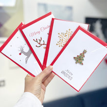 Load image into Gallery viewer, Pack of 4 luxury handmade Christmas cards