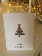 Load image into Gallery viewer, Sparkly Gold Christmas Tree Cards - pack of 2, 5 or 10