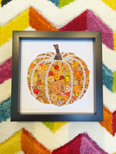 Load image into Gallery viewer, Autumn Fall Decor - Framed Halloween Pumpkin Button Art