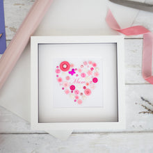 Load image into Gallery viewer, Framed gift for Mum - Personalised framed pink heart