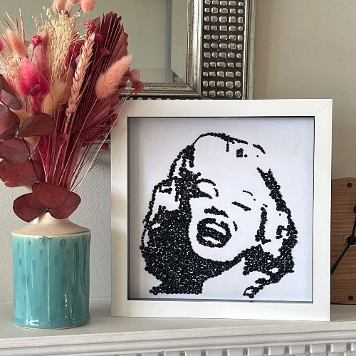 Monochrome crystal art framed picture of Marilyn Monroe