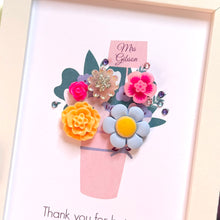 Load image into Gallery viewer, Thank you teacher personalised framed pot of flowers