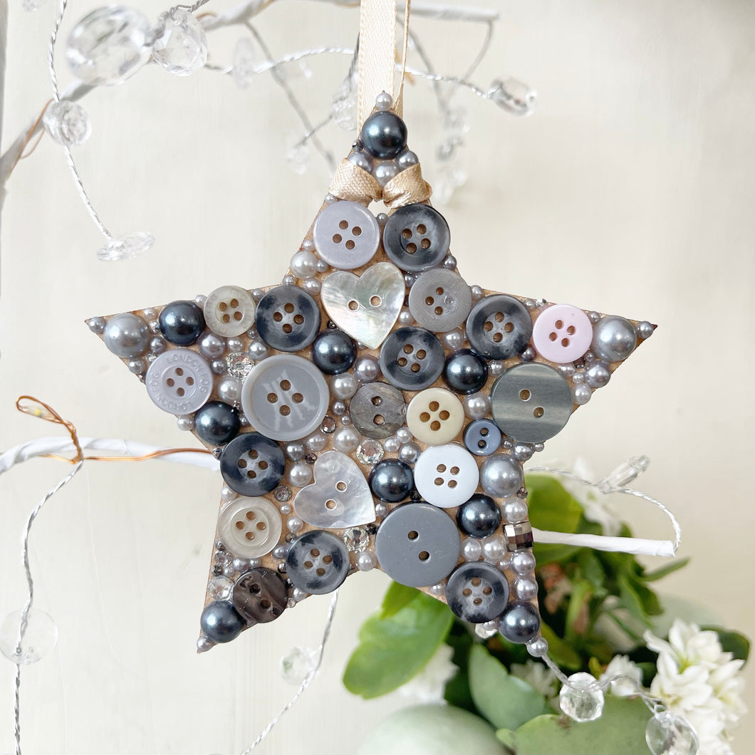 Star Hanging Decoration - Grey