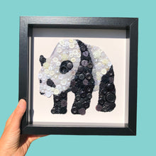 Load image into Gallery viewer, Giant Panda Wall Art, Framed Button Art Panda