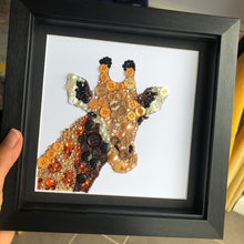 Load image into Gallery viewer, Giraffe Button Art Framed Wall Art
