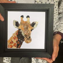 Load image into Gallery viewer, Giraffe Button Art Framed Wall Art