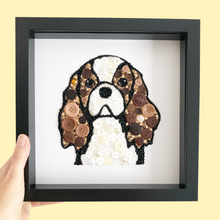 Load image into Gallery viewer, King Charles Spaniel Pet Portrait Framed Button Art