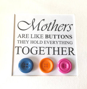 Gift for Mum button framed artwork