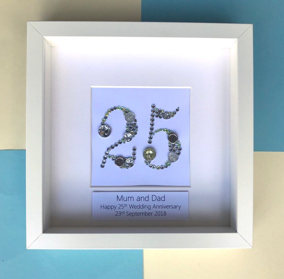 25th Wedding Anniversary Personalised Gift - Silver