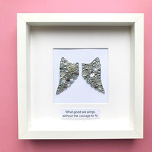 Load image into Gallery viewer, Angel wings sparkly button art