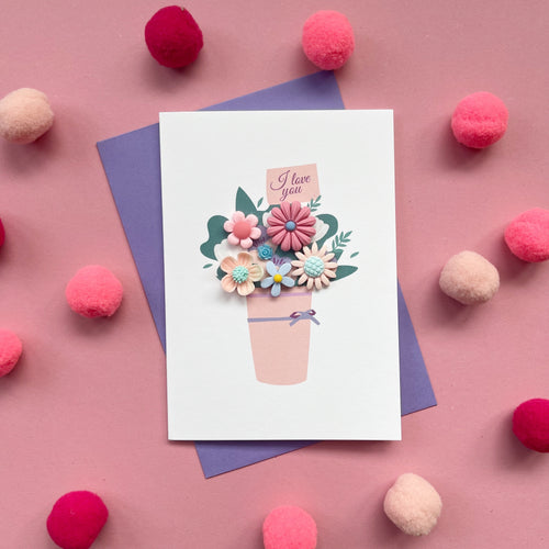 Love You Flowers | Valentine's Day Card
