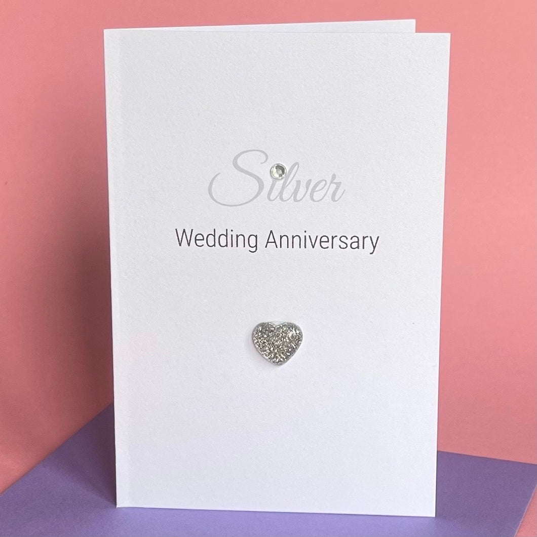 Silver Wedding Anniversary Card - 25th Anniversary