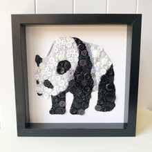 Load image into Gallery viewer, Giant Panda Wall Art, Framed Button Art Panda