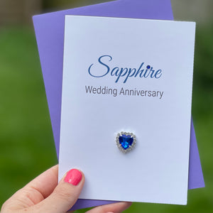 Sapphire Anniversary Card - 45th Anniversary