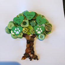 Load image into Gallery viewer, Personalised Family Tree Button Art