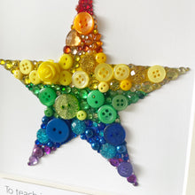 Load image into Gallery viewer, Personalised Teacher Thank You Gift - Star Button Art